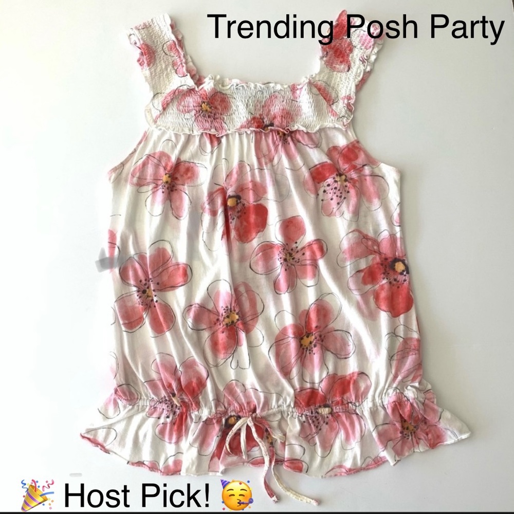 Ric Rac Anthropologie floral cinched top, large